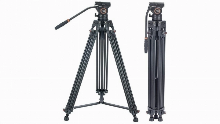 Cayer BV30L Professional Twin Tube Tripod & K3 Fluid Head