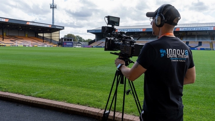 Filming at Port Vale FC with the FX6