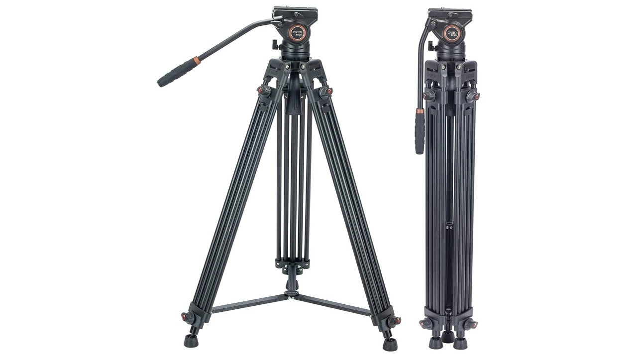 Cayer BV30L Professional Twin Tube Tripod & K3 Fluid Head