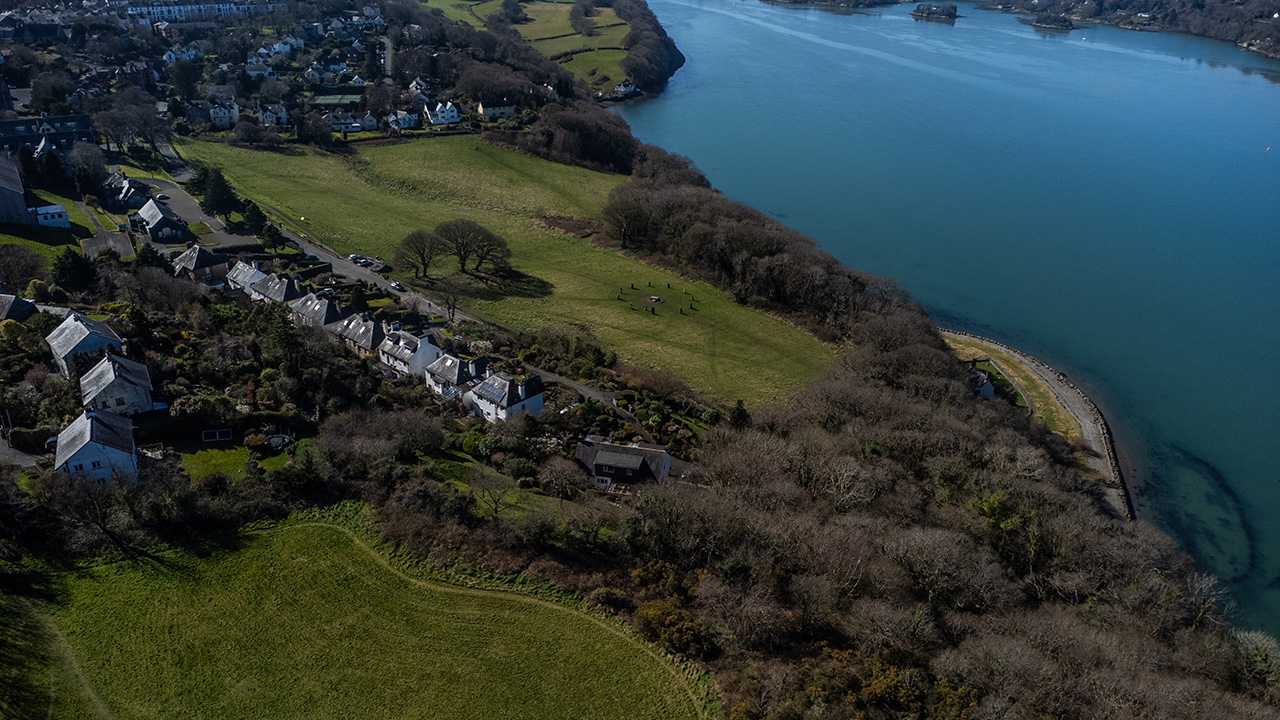 Roman Camp By Drone, Bangor, North Wales