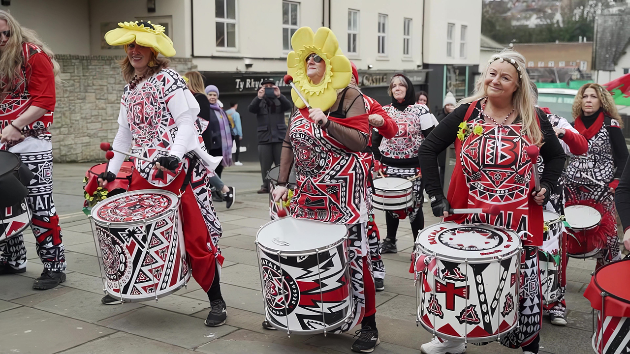 St David's Day Parade, Bangor, North Wales 2023