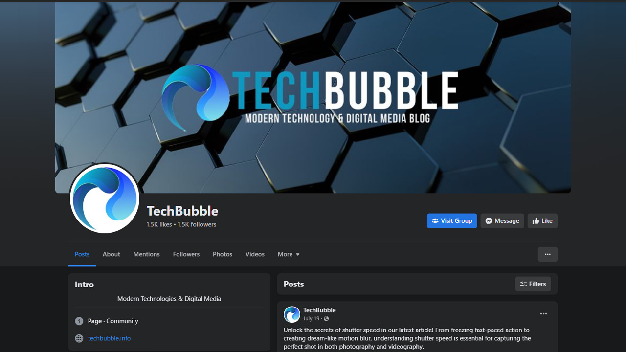TechBubble Facebook Page Setup image 1