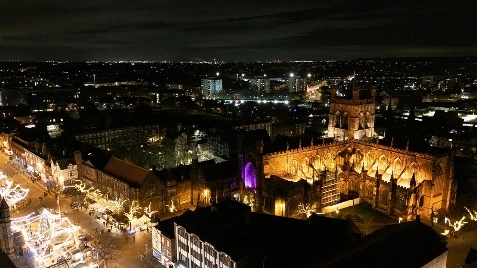 Chester at Christmas from the skies image 2